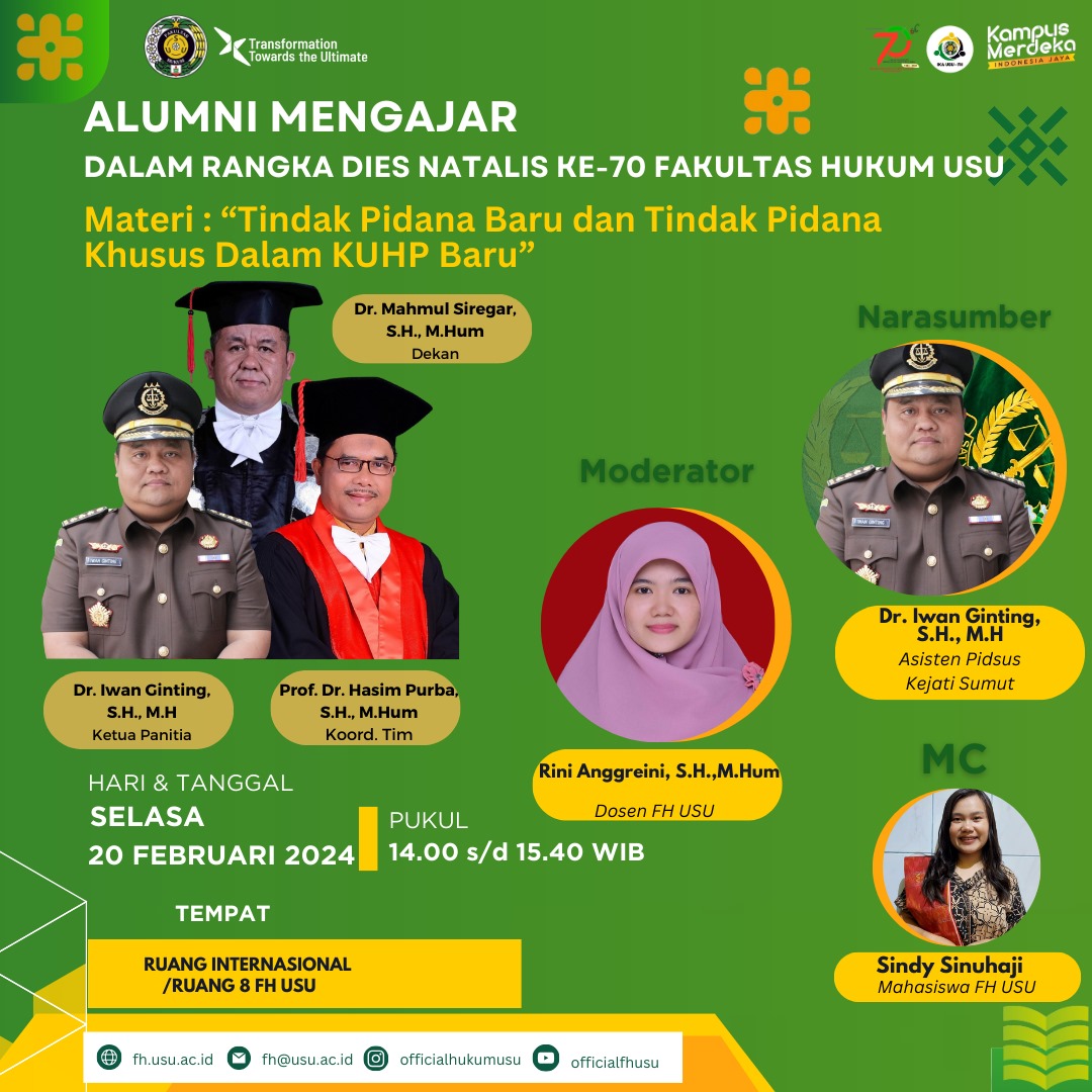 Alumni Teaching: New Crimes and Special Crimes in the New Criminal Code"
